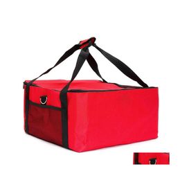 Sacs de rangement 16 pouces facile à utiliser support durable boîte force rouge sac de livraison de pizza aliments frais thermique portable tissu Oxford Insated Dr Ot8Mk