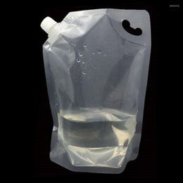 Opbergtassen 18 26cm 1000 ml 20 stks/ lot jelly vloeistof doorzichtige plastic doypack zak sap drinking transparant pe spout pack zakje