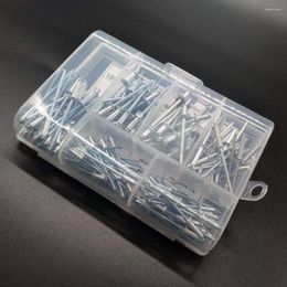 Opbergtassen 180 stks nageldecoratie aluminium blinde klinknagels kits voor meubelsassortiment kit