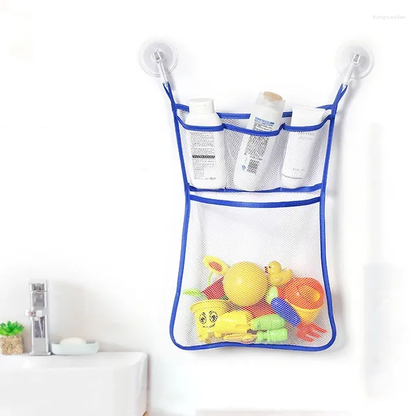 Bolsas de almacenamiento 1pc baño de baño malla colgante malla juguetes multipropósito organizador de cosméticos bolsito champú de baño para bebés
