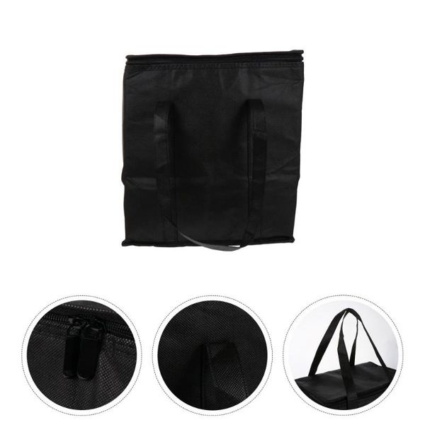 Sacs de rangement 1PC Noir Durable Lunch Tote Bag Simple Cooler Portable Isolation