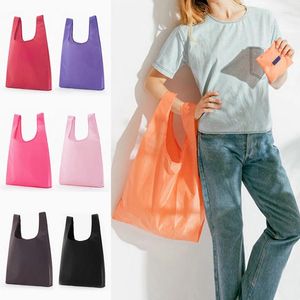 Sacs de rangement 1pc pliable éco shopping sac fourre-tout de mode femelle sac à main réutilisable