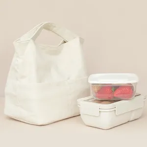 Sacs de rangement 1pc sac à lun aussi frais frais sac à main en coton sac à main haut capacité de picnif