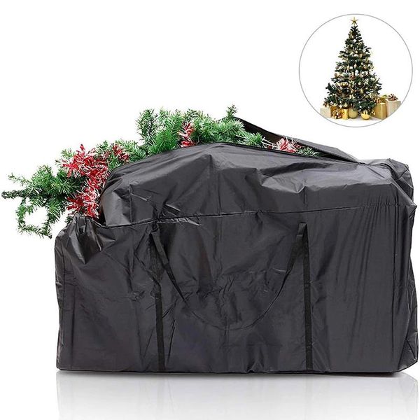 Bolsas de almacenamiento, 1 unidad, bolsa de cojín grande para muebles de jardín al aire libre, funda impermeable para árbol de Navidad, edredón, textil para el hogar