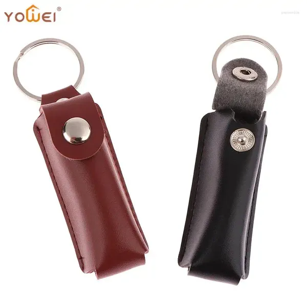 Sacs de rangement 1pc cuir U disque pochette clé porte-anneau USB Flash Drive sac Pendrive housse de protection étui à mémoire