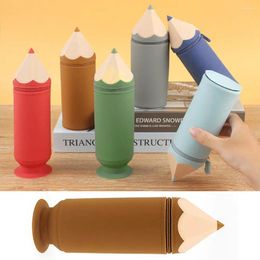 Sacs de rangement 1pc Écouteur à crayon avec porte-traits de trousser en silicone en silicone pour l'école de bureau à domicile
