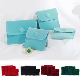 Sacs de rangement 1PC Soft Velvet Jewelry Schecy for Boucles Boucles Bracelet Collier Bouton Organisateur Bouton Dilate Gift Package