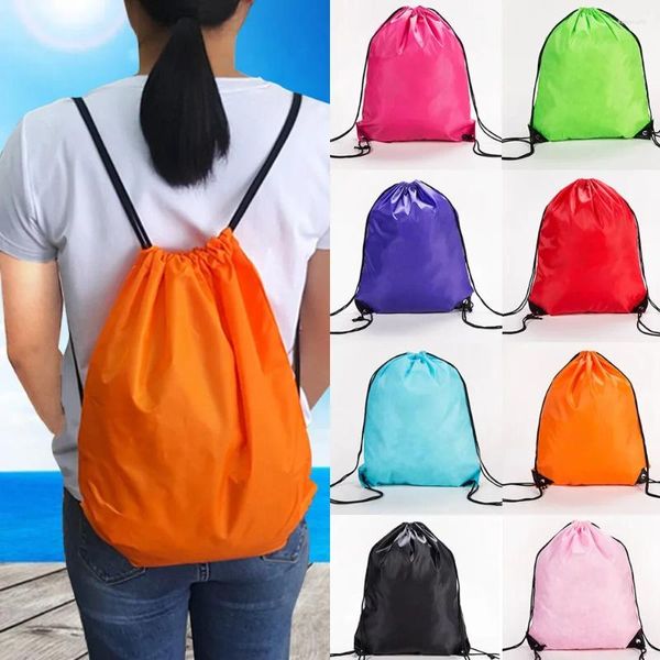 Bolsas de almacenamiento 1pc String Cordón Mujeres Hombres Viajes Multcolors Luz Conveniente Alimentos Misceláneos Calcetines Paquete Mochila Bolsa de compras