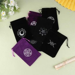 Sacs de rangement 1pc Velvet Tarot Oracle Cards Sac Runes Constellation Witch Divination Accessories Bijoux DICE SPOCH