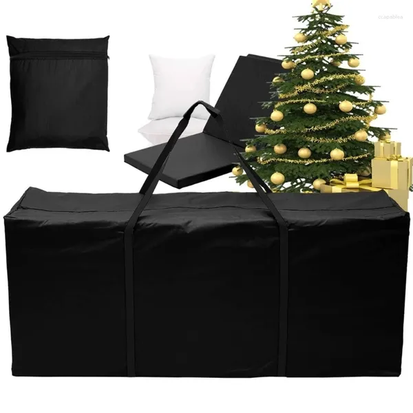 Bolsas de almacenamiento 1 unid impermeable bolsa de árbol de navidad gran capacidad para múltiples artículos de larga duración caja de tela Oxford manija reforzada