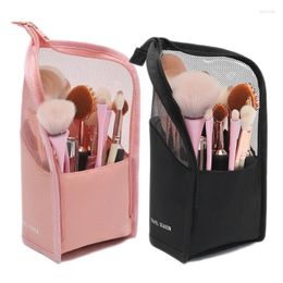 Sacs de rangement 1PC Femmes Cosmetic Sac Voyage Portable Makeup Makeup Brush Brush Boître à fermeture à glissière Pouche de maquillage Organisateur