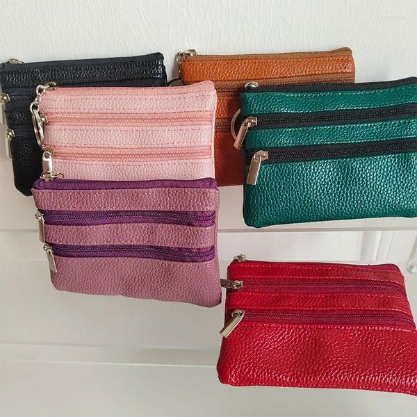 Bolsas de almacenamiento 1pcs bolsas al por mayor billeteras para mujeres pu cuero de cuero hembra mini tarjetas monedas monedas cortas de billetera pequeña con delgada