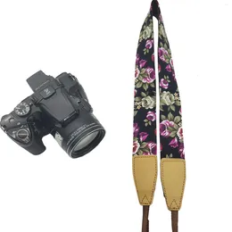 Opbergzakken 1 stuks camerariem riem elegante bloemen verstelbare nek schouder pograaf cadeau voor mannen vrouwen DSLR-camera's universeel