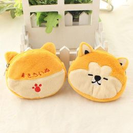 Sacs de rangement 1 pcs Mini mignon japonais Akita chien en peluche poche sac à main dessin animé mode maison petit changement outils d'organisation