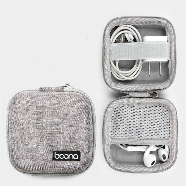 Sacs de rangement 1pcs Mini casque Case Sac Ecouteur Écouteurs Boîte pour carte mémoire Casque Câble USB Chargeur Organisateur BagStorage