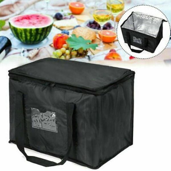 Sacs de rangement 1pcs sac à pizza livraison de repas 16L / 28L / 50L pliable remplacement à emporter thermique chaud froid outil d'isolation étanche