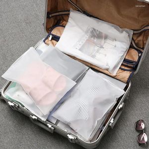 Sacs de rangement 1pcs Sac de voyage transparent Sous-vêtements imperméables Chaussures Zip Maquillage Organisateur Pochette Bagages Chaussures Emballage