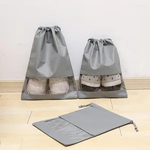 Opbergzakken 1 stks Zipper Organizer Dikke niet-geweven draagbare multi-doele laundry Drawstring Shoe Bag Travel Tools Accessoires