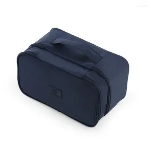 Sacs de rangement 1 pièce de grande capacité visible en mailles imperméables sous-vêtements carrés de sous-vêtements à bagages bleu marine bleu marine