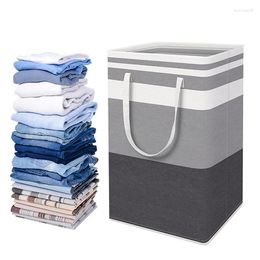 Bolsas de almacenamiento 1x Cesta de lavandería 75 L Gran capacidad Casa de tela sucia Caja de ropa plegable Propina con caja de caja cuadrada