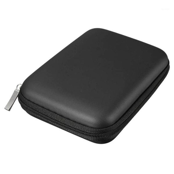 Bolsas de almacenamiento 2,5 Caja de disco duro Bolsa de protección HDD portátil para unidad externa de pulgadas/auriculares/unidad U negro # BL5