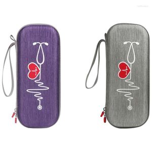 Sacs de rangement 2 pièces sac étui de transport pour stéthoscope Littmann Classic III accessoires gris violet CNIM