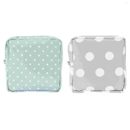 Opbergtassen 2 pc's Sanitaire padtas Prevail Pads Women Travel Toiletry Tante Tante Tool Suite Napkin Purse