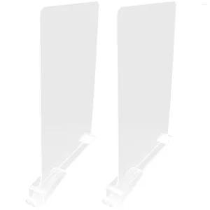 Sacs de rangement 2 pièces séparateur d'étagère séparateur transparent diviseur de bureau accessoire de placard livre en plastique pratique