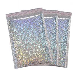 Opbergzakken 20/30 Stks Laser Bubble Envelop Foam Foil Mailing Tas Holografische Schokbestendige Mailer Enveloppen Geschenkverpakking