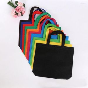 Opbergtassen 20 PCS Aangepaste bedrukte logo cadeau Niet geweven tas/promotie Handhandgreep Niet-geweven stoffen tas voor mode/winkelen