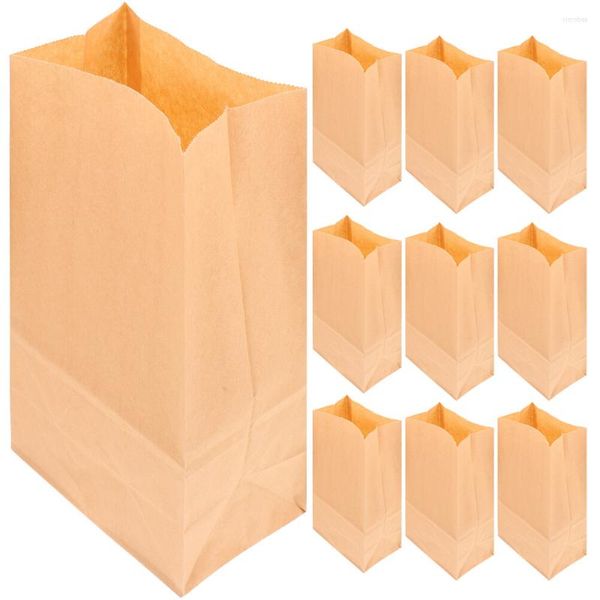 Sacs de rangement 20 Pcs Légumes Nourriture Bonbons Pliable Papier Kraft Fruits Fruits Épicerie Pain