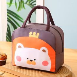 Sacs de rangement 2023 arrivée mignon dessin animé Bento boîte sac petite pochette isotherme pour enfants enfant école déjeuner conteneur sac à main