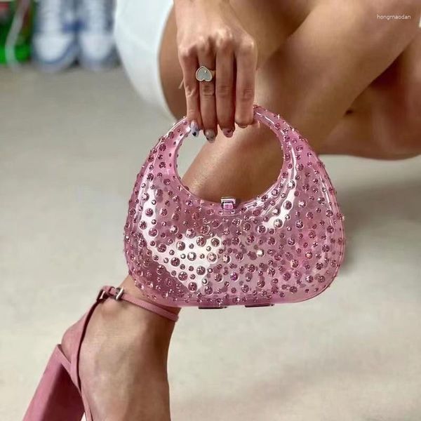 Sacs de rangement 2023 sac à main Y2k femmes sacs à main Transparent acrylique luxe fête bal soirée sac femme décontracté Bling clair pochette