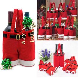 Opbergtassen 2024 Kerstmis Santa Pants Grote handtas Candy Wijn Geschenktas Decor Cheer -Selling items Wedding