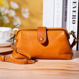 Opbergtassen 2024 Leer retro handgemaakte schouder high-end mode mode dames kleine tas handtas snelle levering