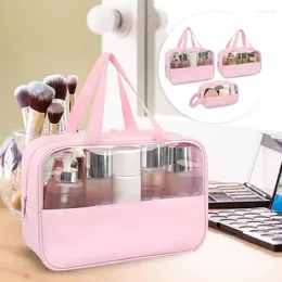 Bolsas de almacenamiento 2024 Bolsa Organizador de viajes multifunción cosmética de maquillaje con aseo de tejido impermeable para mujeres y niñas