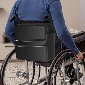 Sacs de rangement 2024 Sac de fauteuil roulant Pochette de grande capacité avec bande réfléchissante sécurisée Walker imperméable réglable