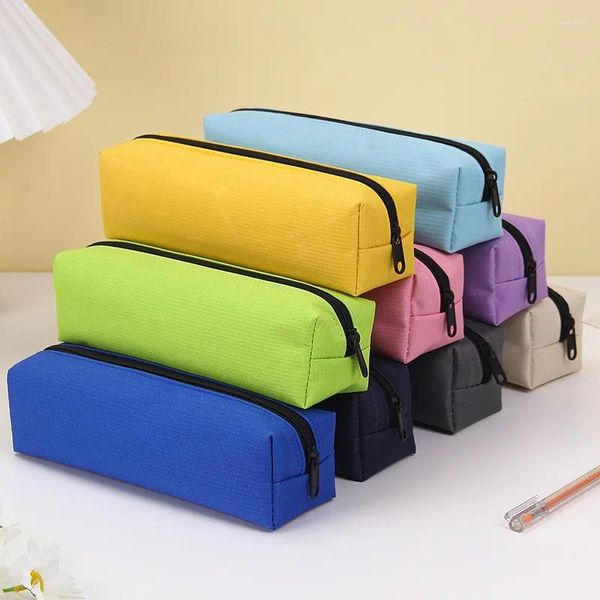 Sacs de rangement 22 cm Couleurs de bonbons Cosmetics Pack Box crayon carré Oxford Small Style Stationery et sac portable