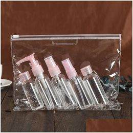 Sacs de rangement 23x17cm Femmes Voyage PVC Cosmétique Transparent Clear Zipper Organisateur Beauté Trousse de toilette Bain Lavage Maquillage Case Drop de Ot9Is