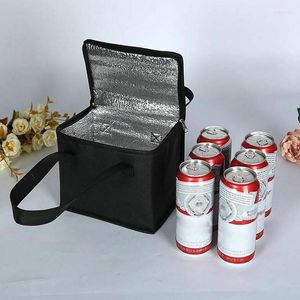 Bolsas de almacenamiento 28 14 17 cm Enfriador de almuerzo portátil Paquete de aislamiento térmico Comida Hielo Bolsa de picnic G7D3