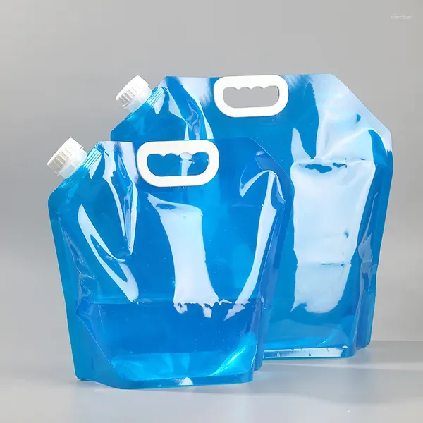 Bolsas de almacenamiento 2pcs 10l 5l bolso portátil de empaquetado portátil de plástico sellado a gran capacidad plegable paquete de agua Organizador de viajes