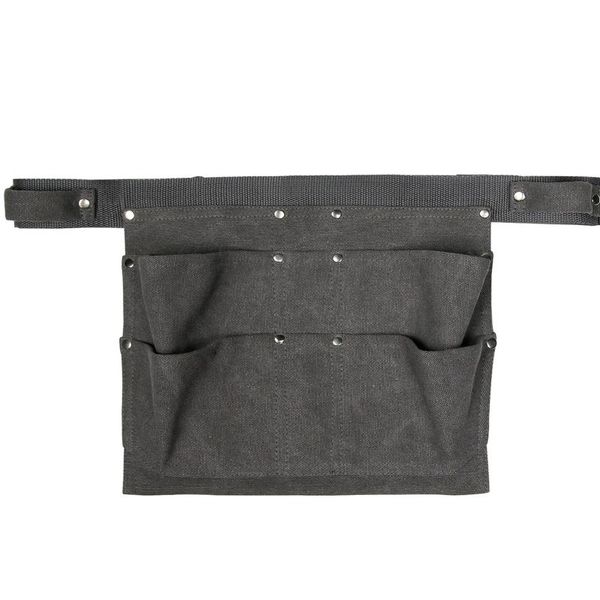 Sacs de rangement 2 pièces ceinture à outils toile grise travail à la main réparation électricien ciseaux porte-tournevis pochette multi-poches organisateur étui matériel