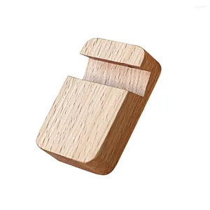 Bolsas de almacenamiento 2xsolid Wood Moible Tolephing Desk Desk para tableta 4x5cm beige