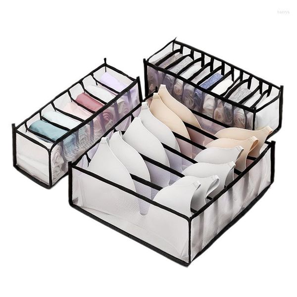 Sacs de rangement 3 pièces organisateur de placard garde-robe organisateurs de vêtements soutien-gorge chaussettes boîte