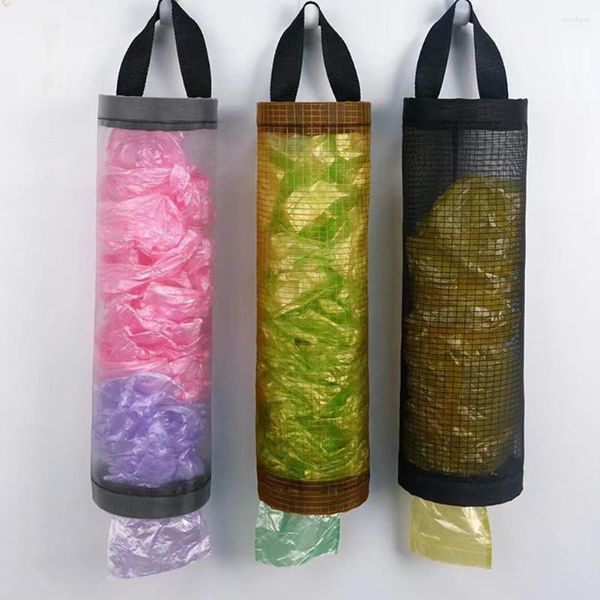 Sacs de rangement 3 PCS Porte-sacs en plastique Organisateur de distributeur de poubelle pour maison de cuisine de cuisine Distorse