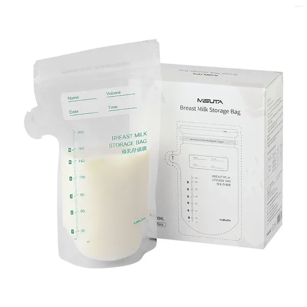 Bolsas de almacenamiento 30 piezas 150/200 ml Congelador de leche materna Bolsa de pecho para alimentos para bebés Bolsillos de alimentación seguros