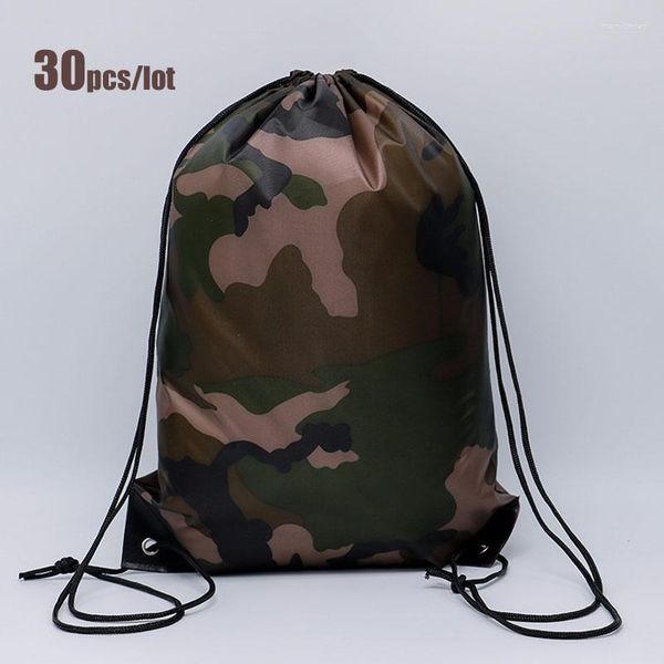 Bolsas de almacenamiento 30 piezas/lote Multifunción Bolsa de viaje de camuflaje para niños sólidos