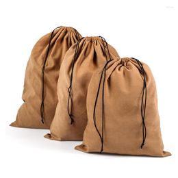 Bolsas de almacenamiento 3 unids/set bolsa de algodón con cordón de gran capacidad bolso reutilizable Simple bolsa a prueba de polvo organizador bolsillo de artículos diversos para el hogar