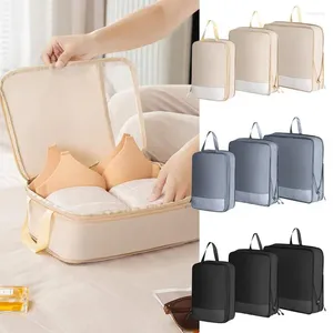 Sacs de rangement 3pcs Sac de voyage Organisateur Vêtements à bagages Chaussures de couverture Chaussures Organisateurs Suise de voyage Cubes d'emballage