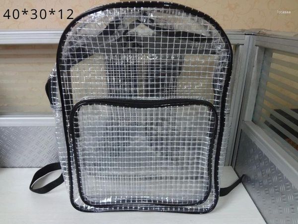 Sacs de rangement 40 30 12 portant 10 kg sans poussière et grille antistatique sac à dos en PVC transparent